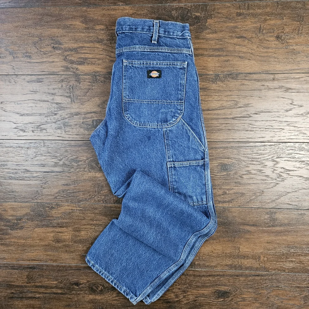 Y2K Dickies Relaxed Fit Stonewashed Heavyweight Carpenter Jeans Size 33 - Picture 3 of 7